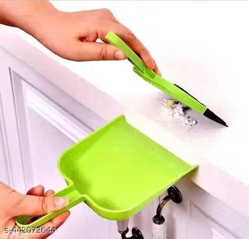 Bringhom Small Size Dustpan with Brush/Supadi for Multipurpose Cleaning (Multicolor, 1Set) Plastic Dry Brush